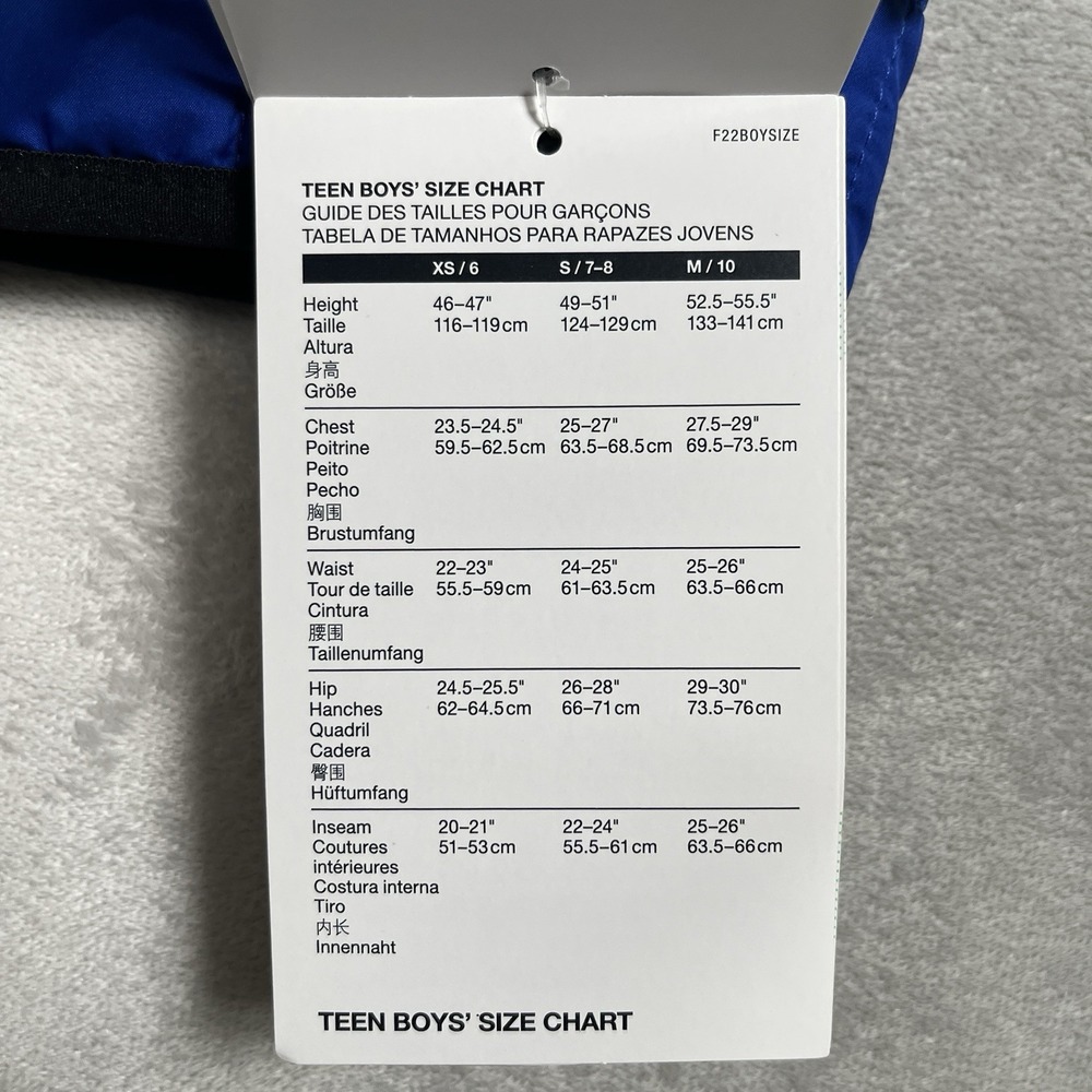 NWT The North Face Boys Reversible Shasta Full Zip Youth Jacket TNF Blue M 10 - Picture 9 of 11
